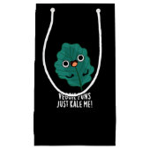 Veggie Puns einfach kale Me Funny Food Puff Dark B Kleine Geschenktüte (Vorderseite)