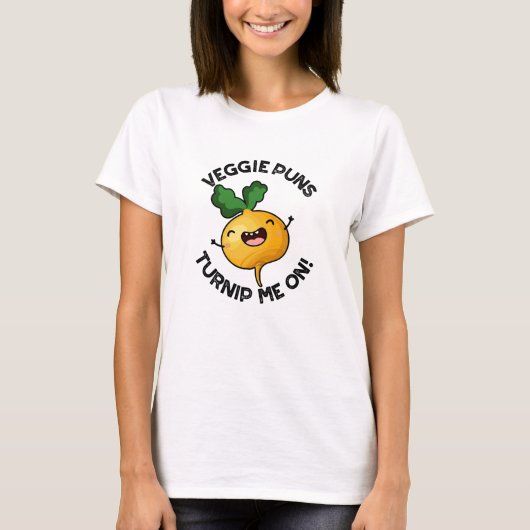 Veggie Puns Turnip Me on Funny Gemüse Puppe T-Shirt (Vorderseite)