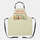 "Veggie Queen" überall auf der Schürze (Vorderseite)