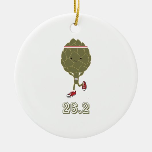 Veggie Runner 26,2 Keramik Ornament (Vorne)