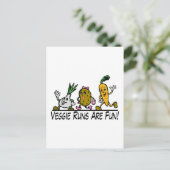Veggie Runs Postkarte (Stehend Vorderseite)