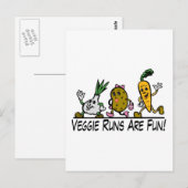 Veggie Runs Postkarte (Vorne/Hinten)