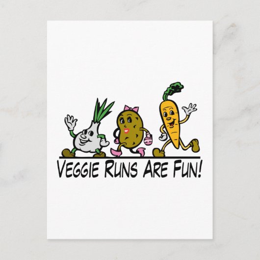 Veggie Runs Postkarte (Vorderseite)
