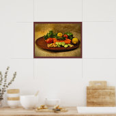 Veggie Salad Plate Poster (Küche)