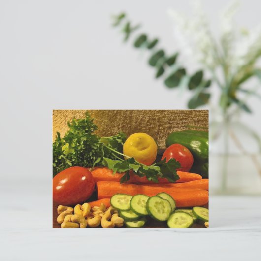 Veggie Salad Plate Postkarte (Stehend Vorderseite)