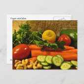 Veggie Salad Plate Postkarte (Vorne/Hinten)