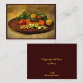 Veggie-Salat-Platte ATC Visitenkarte (Vorne/Hinten)