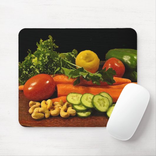 Veggie-Salat-Platte Mousepad (Mit Mouse)