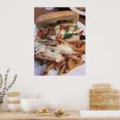 Veggie Sandwich mit Fries Poster (Küche)