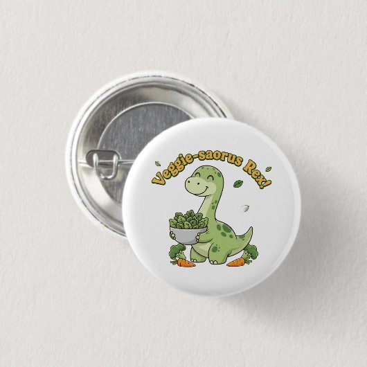 Veggie-saurus Rex! Button (Vorne & Hinten)