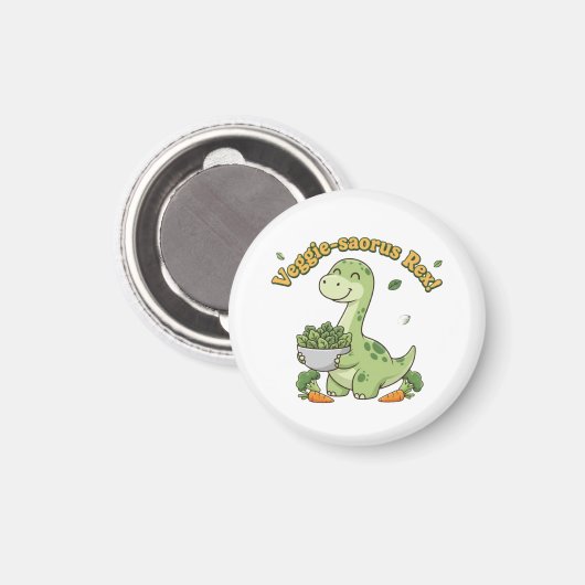 Veggie-saurus Rex! Magnet (Vorderseite/Rückseite)