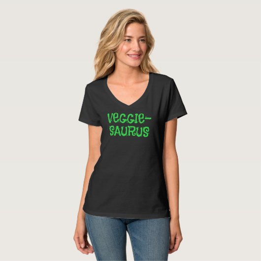 Veggie-Saurus Vegetarian Women's T - Shirt (Vorderseite Vollansicht)
