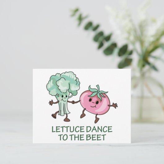 Veggie Spaß Postkarte (Stehend Vorderseite)