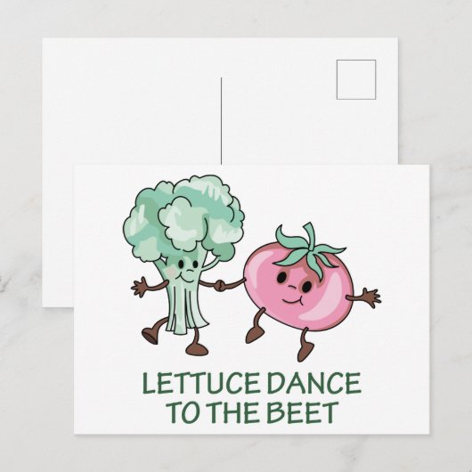 Veggie Spaß Postkarte (Vorne/Hinten)