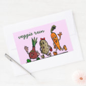 Veggie-Spaß Rechteckiger Aufkleber (Umschlag)