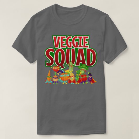 Veggie Squad Retro Gemüse Vegan vegetarisch T-Shirt (Design vorne)
