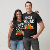 Veggie Squad Retro-Gemüse-Veganer-Vegetarier T-Shirt (Unisex)