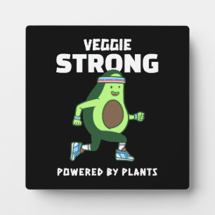Veggie Strong, angetrieben von Pflanzen Fotoplatte