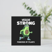 Veggie Strong, Powered by Pflanze Einladung (Stehend Vorderseite)