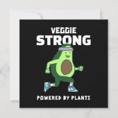 Veggie Strong, Powered by Pflanze Einladung (Vorderseite)