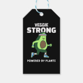 Veggie Strong, Powered by Pflanze Geschenkanhänger (Vorderseite)