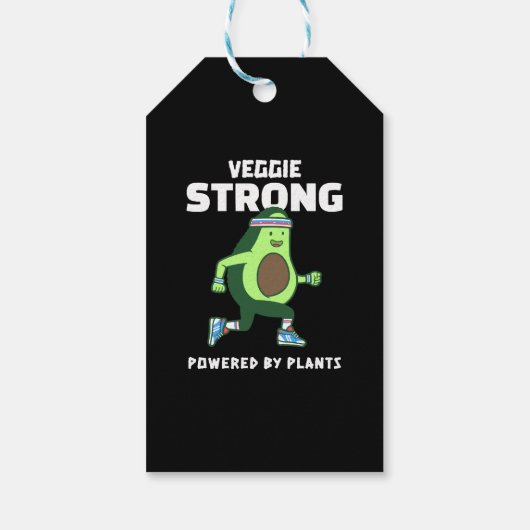 Veggie Strong, Powered by Pflanze Geschenkanhänger (Rückseite)
