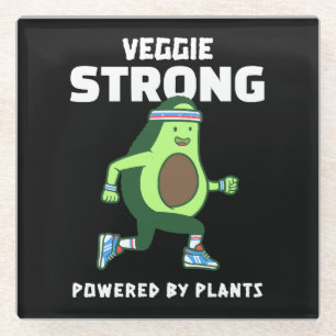 Veggie Strong, Powered by Pflanze Glasuntersetzer