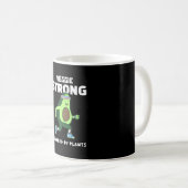 Veggie Strong, Powered by Pflanze Kaffeetasse (VorderseiteRechts)