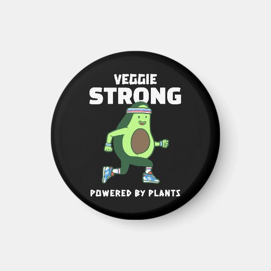 Veggie Strong, Powered by Pflanze Magnet (Vorne)