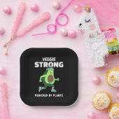 Veggie Strong, Powered by Pflanze Pappteller (Party)