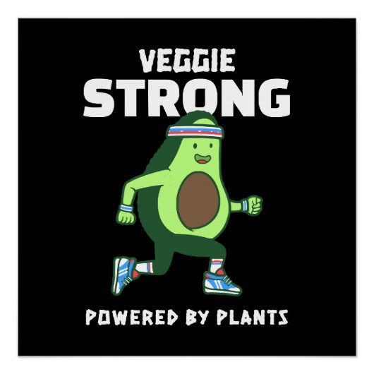 Veggie Strong, Powered by Pflanze Poster (Vorderseite)