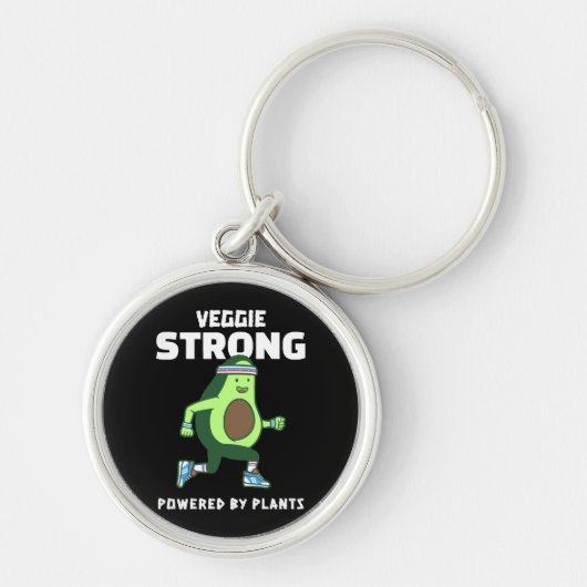 Veggie Strong, Powered by Pflanze Schlüsselanhänger (Vorne)