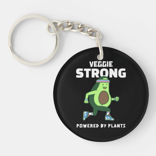 Veggie Strong, Powered by Pflanze Schlüsselanhänger (Vorderseite)