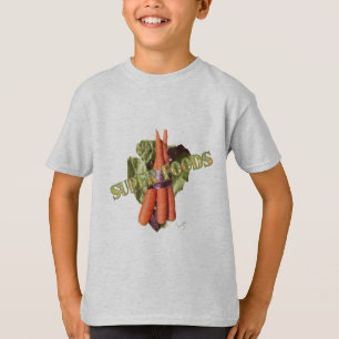 Veggie Super-Food Carrots Lettuce Cool T-Shirt