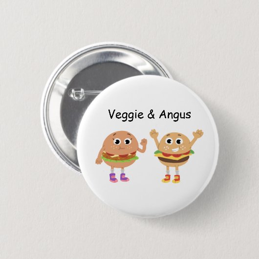 Veggie u. Angus-Button Button (Vorne & Hinten)