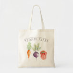 Veggie Vibes | Wasserfarbe Tragetasche<br><div class="desc">Von Honey & Birch Studios</div>