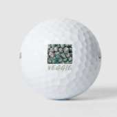Veggie Vintag Vegetarian Gift Golfball (Vorderseite)