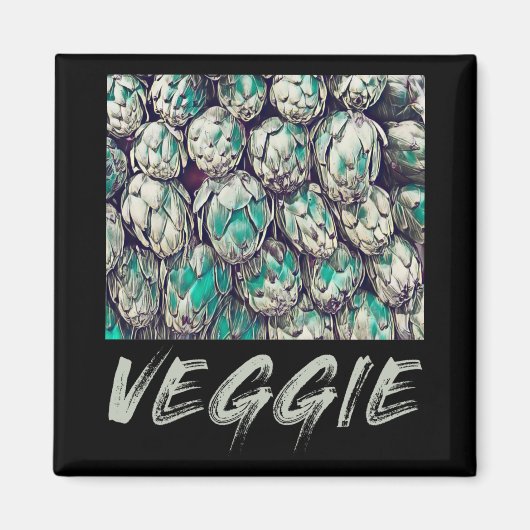 Veggie Vintag Vegetarian Gift Magnet (Vorne)