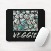 Veggie Vintag Vegetarian Gift Mousepad (Mit Mouse)