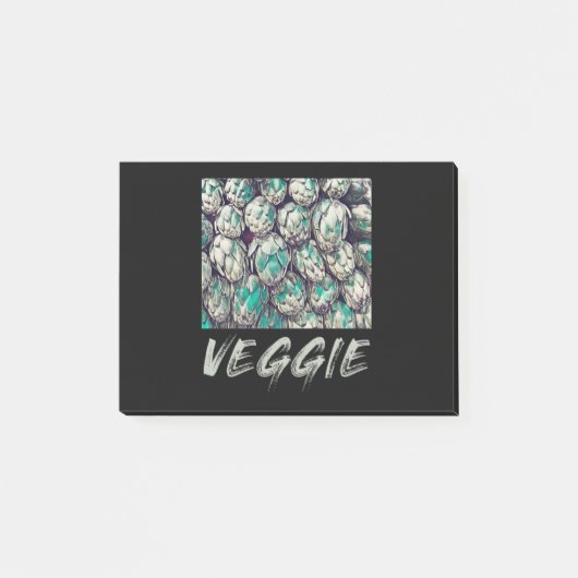 Veggie Vintag Vegetarian Gift Post-it Klebezettel (Vorderseite)