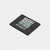 Veggie Vintag Vegetarian Gift Post-it Klebezettel (angewinkelt)