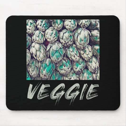 Veggie Vintage Vegetarisches Geschenk Mousepad (Vorne)
