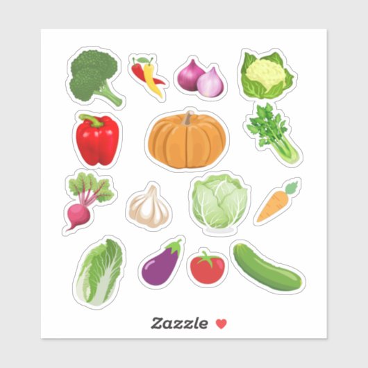 Veggie Vinyl Stickers Aufkleber (Blatt)