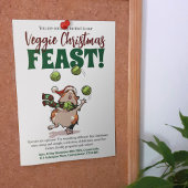 Veggie Weihnachtsfest Guinea Pig Juggling Sprouts Einladung