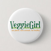 VeggieGirl Knopf Button (Vorderseite)