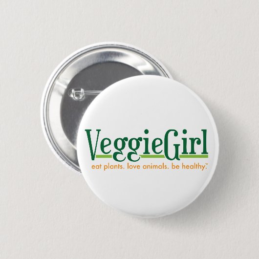 VeggieGirl Knopf Button (Vorne & Hinten)