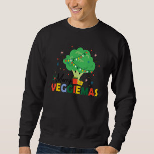 Veggiemas Brokkoli-Weihnachtsbaum Welt Vegetarier Sweatshirt