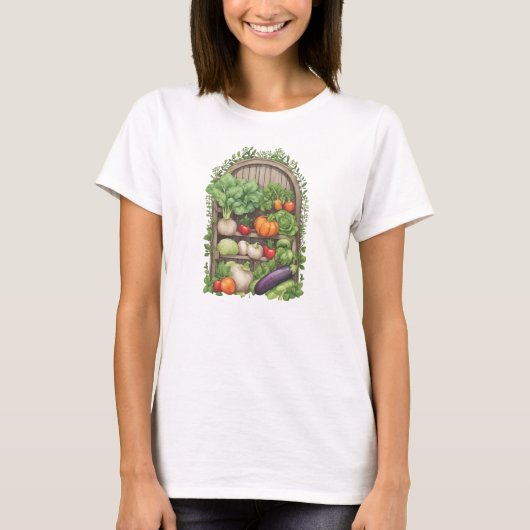 Veggies 16 Gartenarbeit, Geschenk, Gemüse, Gärtner T-Shirt (Vorderseite)