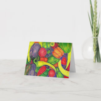  "Veggies" Aquarell von Patricia Merewether      Dankeskarte