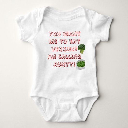 VEGGIES auf einem onsie Baby Strampler (Vorderseite)